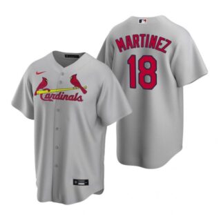 Men's Carlos Martinez St. Louis Cardinals Cool Base Jersey Cream Gray