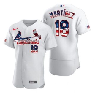 Men's Carlos Martinez St. Louis Cardinals Flex Base Jersey Cream White Stars