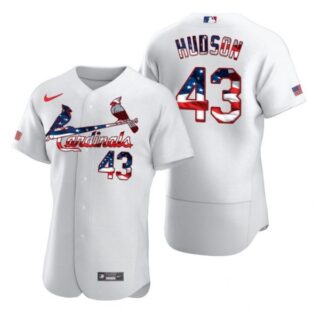Men's Dakota Hudson St. Louis Cardinals Flex Base Jersey Cream White Stars