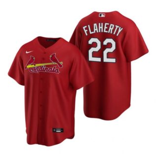 Men's Jack Flaherty St. Louis Cardinals Cool Base Jersey Cream Red