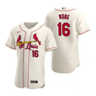 Men's Kolten Wong St. Louis Cardinals Flex Base Jersey Black Golden Cream