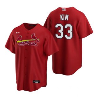 Men's Kwang Hyun Kim St. Louis Cardinals Cool Base Jersey Red Red