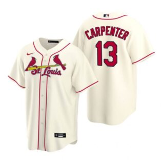 Men's Matt Carpenter St. Louis Cardinals Cool Base Jersey White Cream