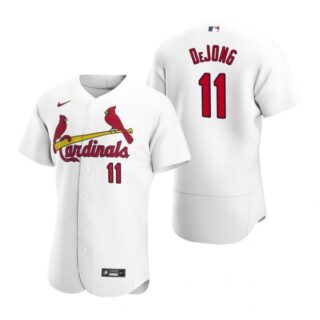 Men's Paul Dejong St. Louis Cardinals Flex Base Jersey White WS White