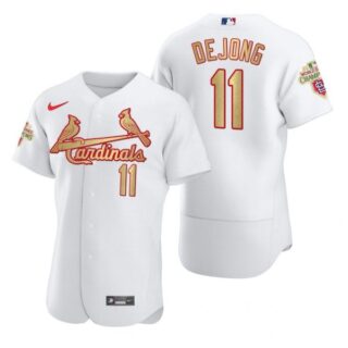 Men's Paul Dejong St. Louis Cardinals Flex Base Jersey White WS White WS