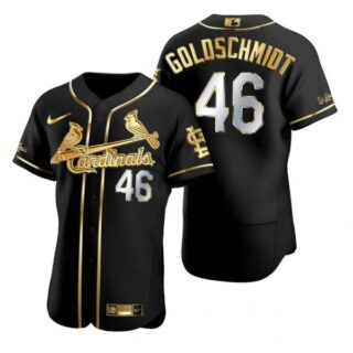 Men's Paul Goldschmidt St. Louis Cardinals Flex Base Jersey Black Golden Black Golden