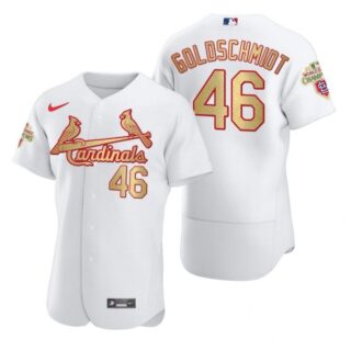 Men's Paul Goldschmidt St. Louis Cardinals Flex Base Jersey Black Golden White WS