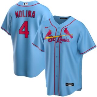 Men's St. Louis Cardinals Yadier Molina Stitched Jersey Replica - Light Blue