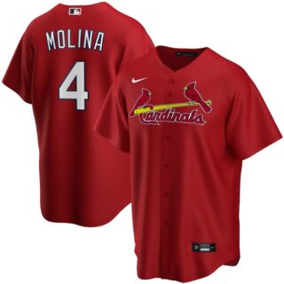 Men's St. Louis Cardinals Yadier Molina Stitched Jersey Replica - Red