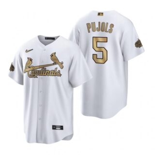 Men's Cool Base Albert Pujols St. Louis Cardinals 2022 MLB All-Star Game White Stitched Jersey