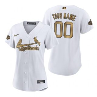 Women's Custom St. Louis Cardinals 2022 MLB All-Star Game White Stitched Jersey