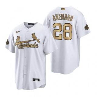Men's Cool Base Nolan Arenado St. Louis Cardinals 2022 MLB All-Star Game White Stitched Jersey