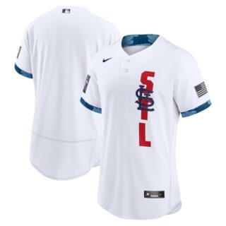 Men's - Flex Base St. Louis Cardinals 2021 MLB All-Star White Jersey Worn In-Game - Stitched