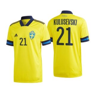 Men's Dejan Kulusevski Sweden National Yellow Home Jersey