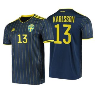 Men's Jesper Karlsson Sweden National Night Indigo Away Jersey