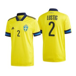 Men's Mikael Lustig Sweden National Yellow Home Jersey