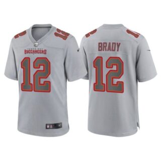 Youth Tampa Bay Buccaneers Tom Brady Gray Atmosphere Fashion Stitched Jersey