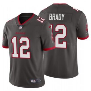 Men's Tom Brady Tampa Bay Buccaneers Vapor Limited Jersey Stitched Pewter