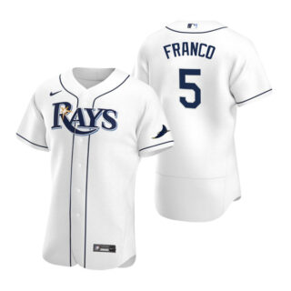 Men's Tampa Bay Rays #5 Wander Franco Flex Base Jersey White