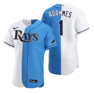 Men's Willy Adames Tampa Bay Rays Flex Base Jersey White Blue White Blue