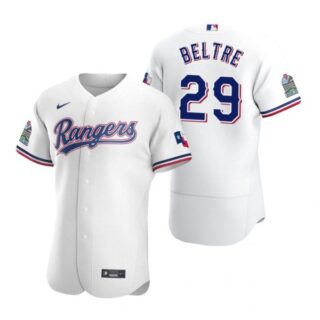 Men's Adrian Beltre Texas Rangers Flex Base Jersey White Golden White
