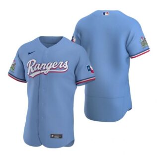 Men's Blank Texas Rangers Flex Base Jersey Light Blue Light Blue