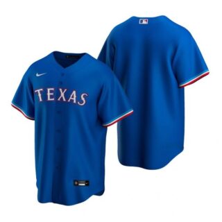Men's Blank Texas Rangers Cool Base Jersey Light Blue Royal