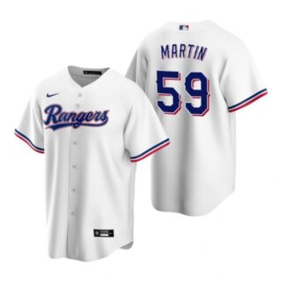 Men's Brett Martin Texas Rangers Cool Base Jersey White White