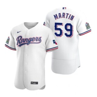 Men's Brett Martin Texas Rangers Flex Base Jersey Scarlet White