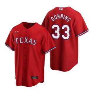 Men's Dane Dunning Texas Rangers Cool Base Jersey Red Red