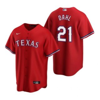 Men's David Dahl Texas Rangers Cool Base Jersey White Red