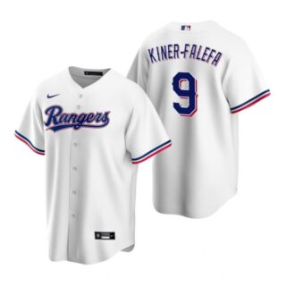 Men's Isiah Kiner Falefa Texas Rangers Cool Base Jersey White White
