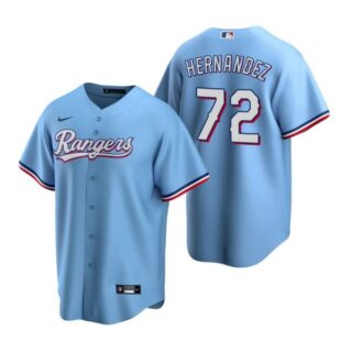 Men's Jonathan Hernandez Texas Rangers Cool Base Jersey Royal Light Blue