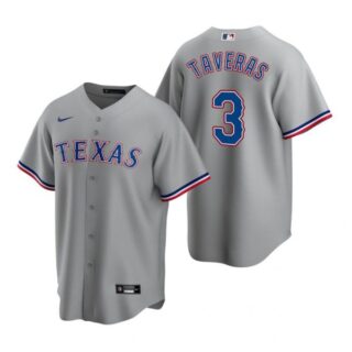 Men's Leody Taveras Texas Rangers Cool Base Jersey White Gray