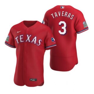 Men's Leody Taveras Texas Rangers Flex Base Jersey White Scarlet