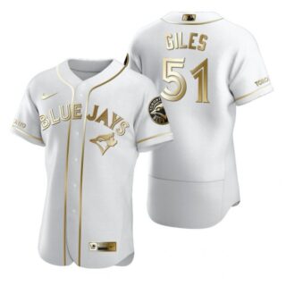 Men's Ken Giles Toronto Blue Jays Flex Base Jersey White Golden White Golden