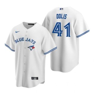 Men's Rafael Dolis Toronto Blue Jays Cool Base Jersey Powder Blue White