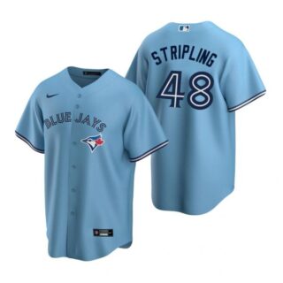 Men's Ross Stripling Toronto Blue Jays Cool Base Jersey Royal Powder Blue