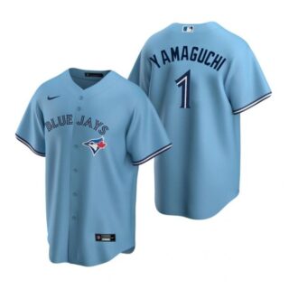 Men's Shun Yamaguchi Toronto Blue Jays Cool Base Jersey Powder Blue Powder Blue