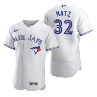 Men's Steven Matz Toronto Blue Jays Flex Base Jersey Gray White