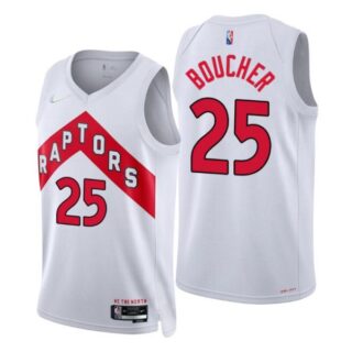 Men's Chris Boucher Toronto Raptors 75th Anniversary Diamond Jersey White Association