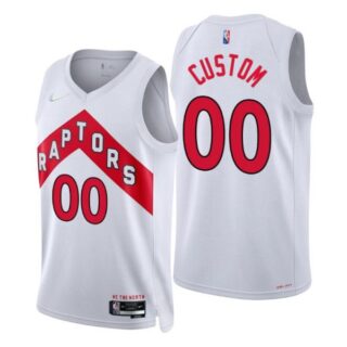 Men's Custom Toronto Raptors 75th Anniversary Diamond Jersey White Association