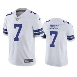 Men's #7 Trevon Diggs Dallas Cowboys Vapor Limited Jersey Stitched White