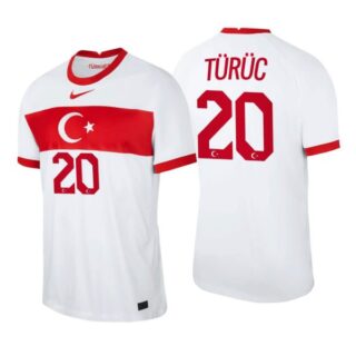 Men's Deniz Turuc Turkey National White Home Jersey