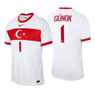 Men's Mert Gunok Turkey National White Home Jersey