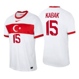 Men's Ozan Kabak Turkey National White Home Jersey