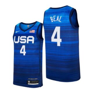 Men's #4 Bradley Beal USA Basketball Team Summer Olympics Jersey Blue