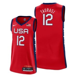 USA Basketball Team #12 Diana Taurasi Summer Olympics Red Men's Jersey Stitched
