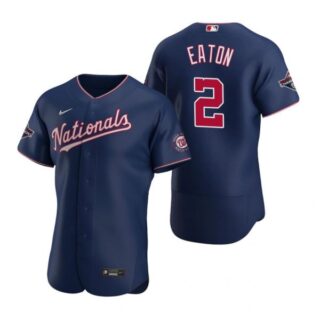 Men's Adam Eaton Washington Nationals Flex Base Jersey Red World Series Champions Navy WS