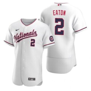 Men's Adam Eaton Washington Nationals Flex Base Jersey Black Golden White Alternate